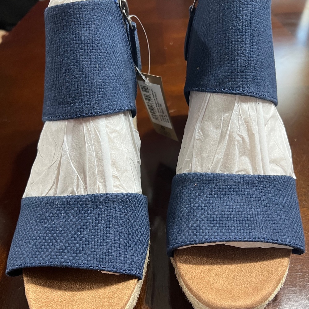 TOMS Majorca Platform Sandal (Women), Navy Blue, Size 11 - Picture 7 of 9